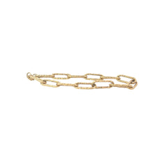 14K Yellow Gold  2.5 grams Diamond Link Bracelet