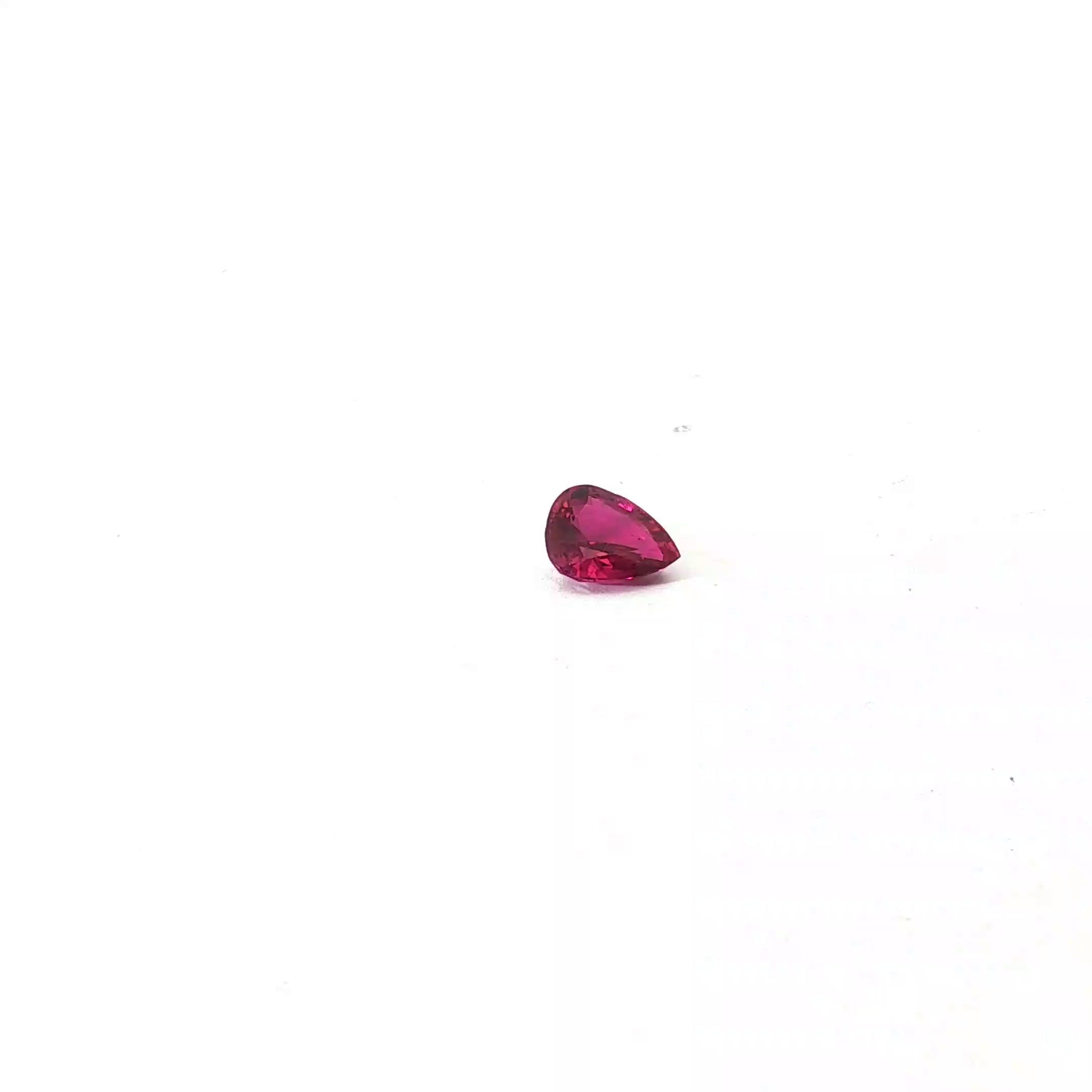 2.31ct Pear Shaped Ruby Certified BY GIA # 2235621112