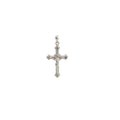 14k White Gold Polished Cross Necklace