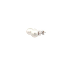 18K White Gold Natural Salt Water South Sea Pearl Studs 13mm