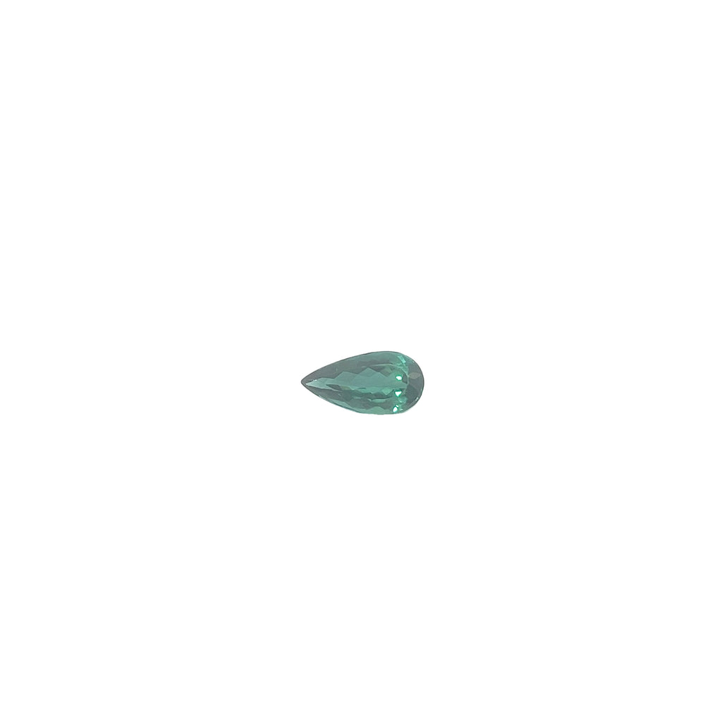 3.39 CT TOURMALINE BLUISH GREEN PEAR TRANSPARENT GIA