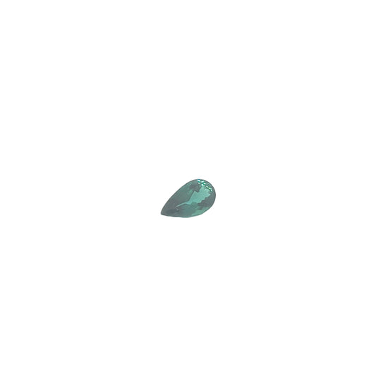 3.39ct Tourmaline Bluish Green Pear Transparent GIA