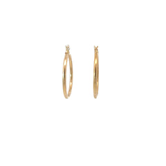 14k Yellow Gold 1.90gram Medium Thin Hoop Earrings