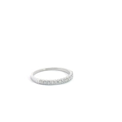 14K White Gold .25ct F VS2 Round Diamond Wedding Band