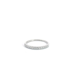 14K White Gold .25ct F VS2 Round Diamond Wedding Band