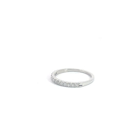 14K White Gold .25ct F VS2 Round Diamond Wedding Band