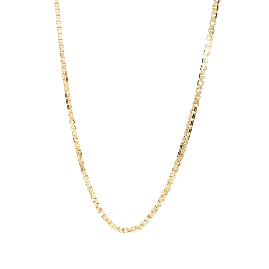 14k Yellow Gold Box Chain 10.3gram 22"inch