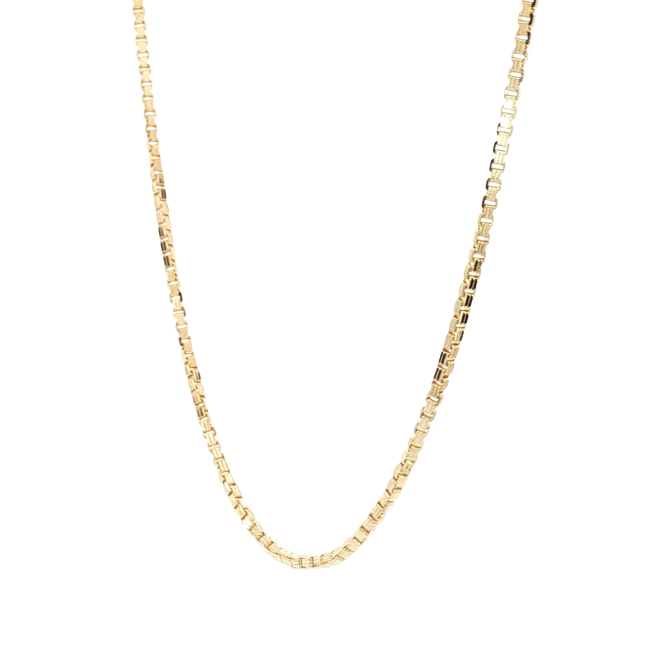 14k Yellow Gold Box Chain 10.3gram 22"inch