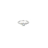 14k white gold .75ct F SI1 Round center stone Diamond and .25ct round along the band engagement ring