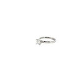 14k white gold.70ct E SI1 princess cut diamond solitaire ring Certified By GSI#51970300102