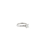14k white gold.70ct E SI1 princess cut diamond solitaire ring Certified By GSI#51970300102