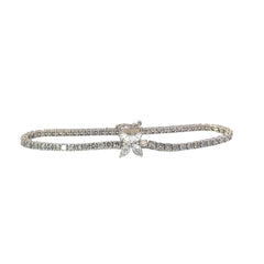 18k white gold 4.63ct G VS2 Marquise Cut Diamond and Chocolate Diamond Bracelet