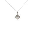18k White Gold.58ct Baguette F SI1 Diamond and .42ct F SI1 Round Diamond Necklace
