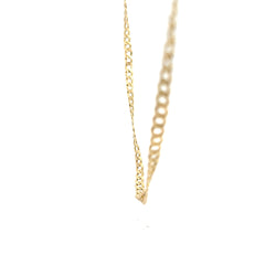14k Yellow Gold 12.2 Gram Open Curb Chain 4mm 24" inch