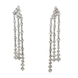 Ladies 14k White Gold Diamond Chandelier Earrings
