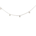 14k White Gold .30ct G SI1 Round Diamond by the Yard Necklace