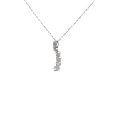 Ladies 14k white gold Diamond Journey Necklace