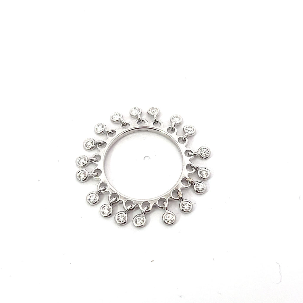 18k White Gold .50ct E VS2 Dancing Diamond Eternity Ring