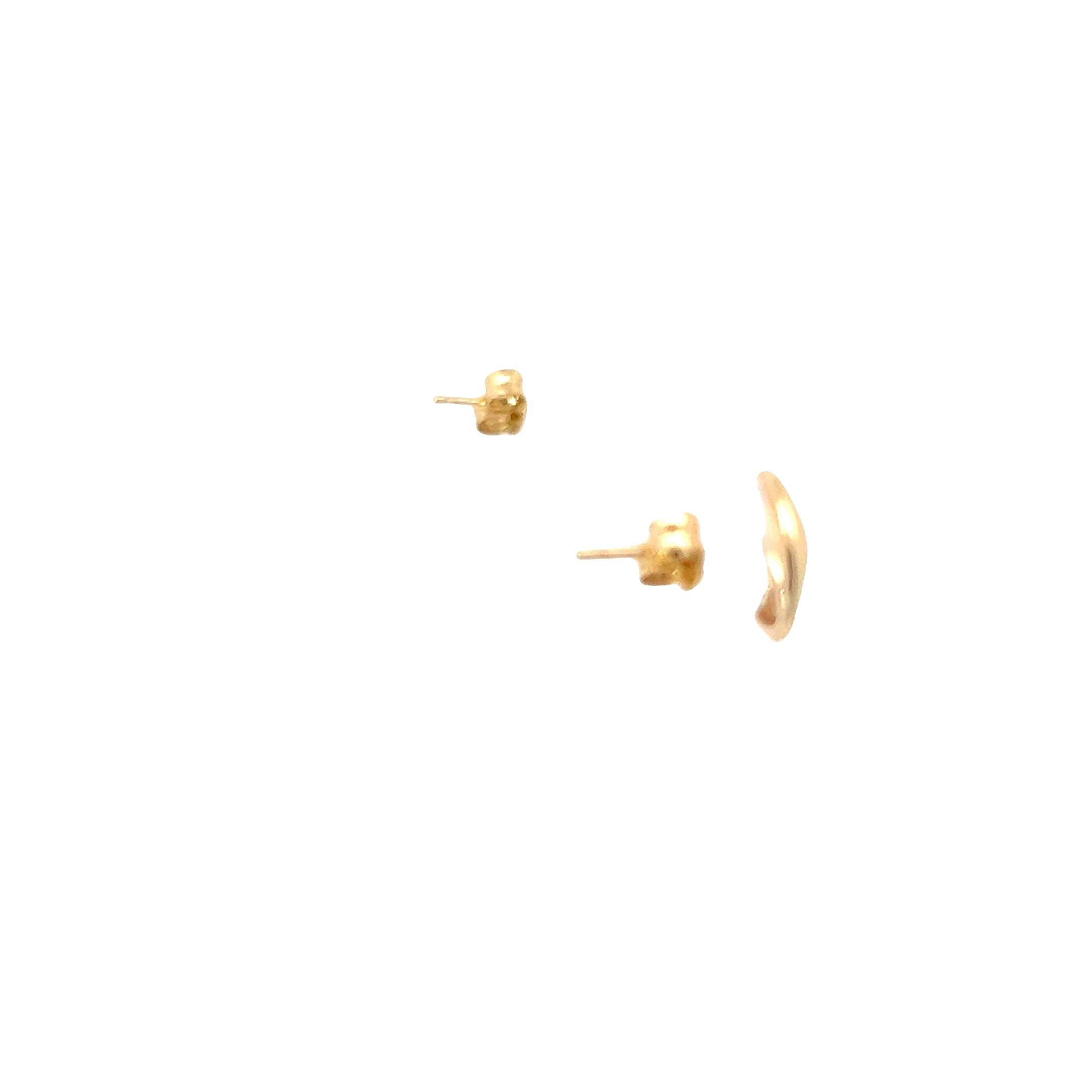 14k Yellow Gold Puffed Gucci Stud Earrings .08 gram