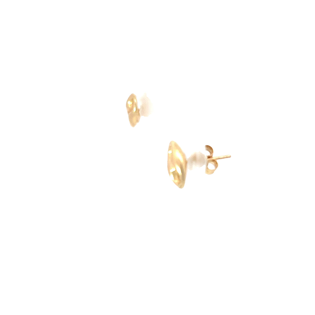 14k Yellow Gold Puffed Gucci Stud Earrings .08 gram