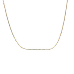 14K YELLOW GOLD 4CT G SI1 VS2 ROUND DIAMOND TENNIS NECKLACE 2 MM