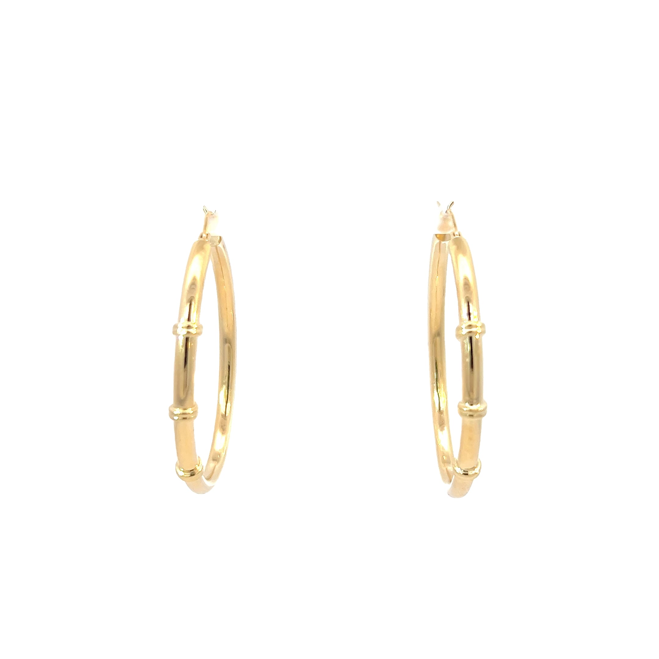 14k Yellow Gold 4.00 Gram Oval Shape Hoop Earrings