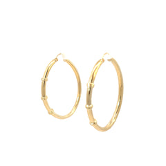 14k Yellow Gold 4.00 Gram Oval Shape Hoop Earrings