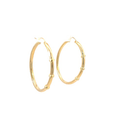 14k Yellow Gold 4.00 Gram Oval Shape Hoop Earrings