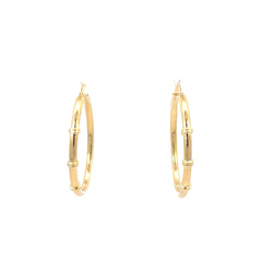 14k Yellow Gold 4.00 Gram Oval Shape Hoop Earrings
