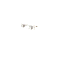 14k white gold .75ct G VS1 Princess Cut diamond studs