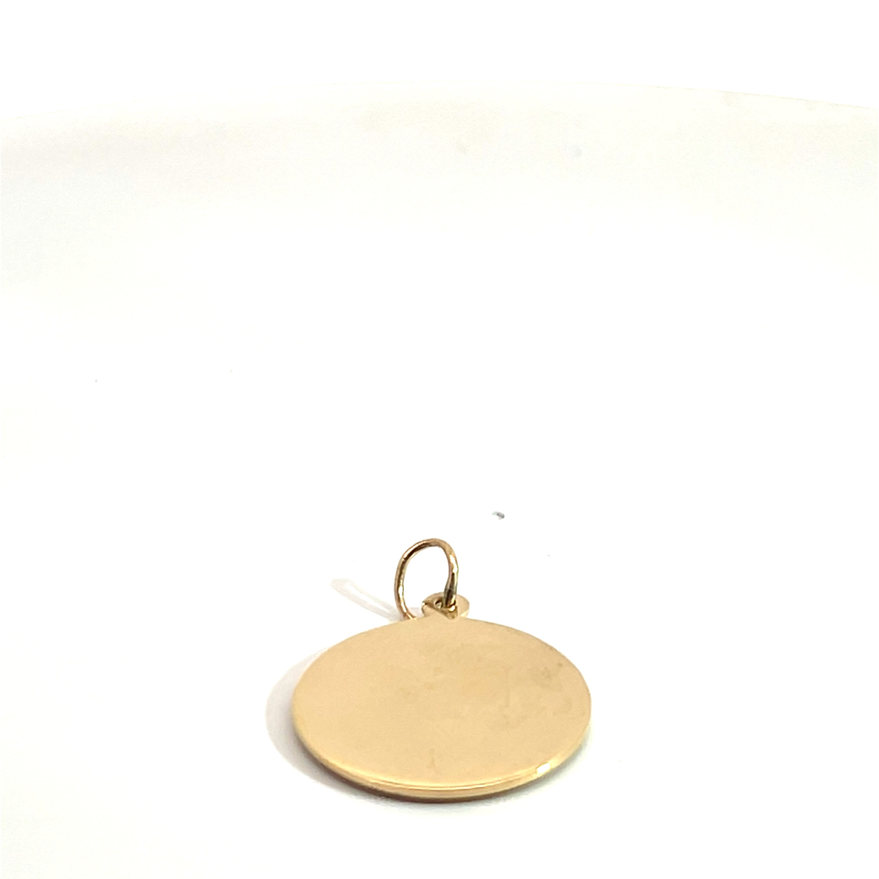 14k Yellow Gold Round St. Jude Thaddeus Coin Pendant 3.7 Gram / 20 mm
