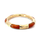 14k Yellow Gold Vintage Hand Engraved Carnelian Bangle