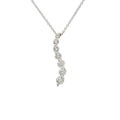 14k White Gold .50ct F VS2 Round Diamond Journey Pendant