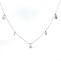 18k White Gold .50ct F VS2 Round Diamond Dangle Diamond Necklace