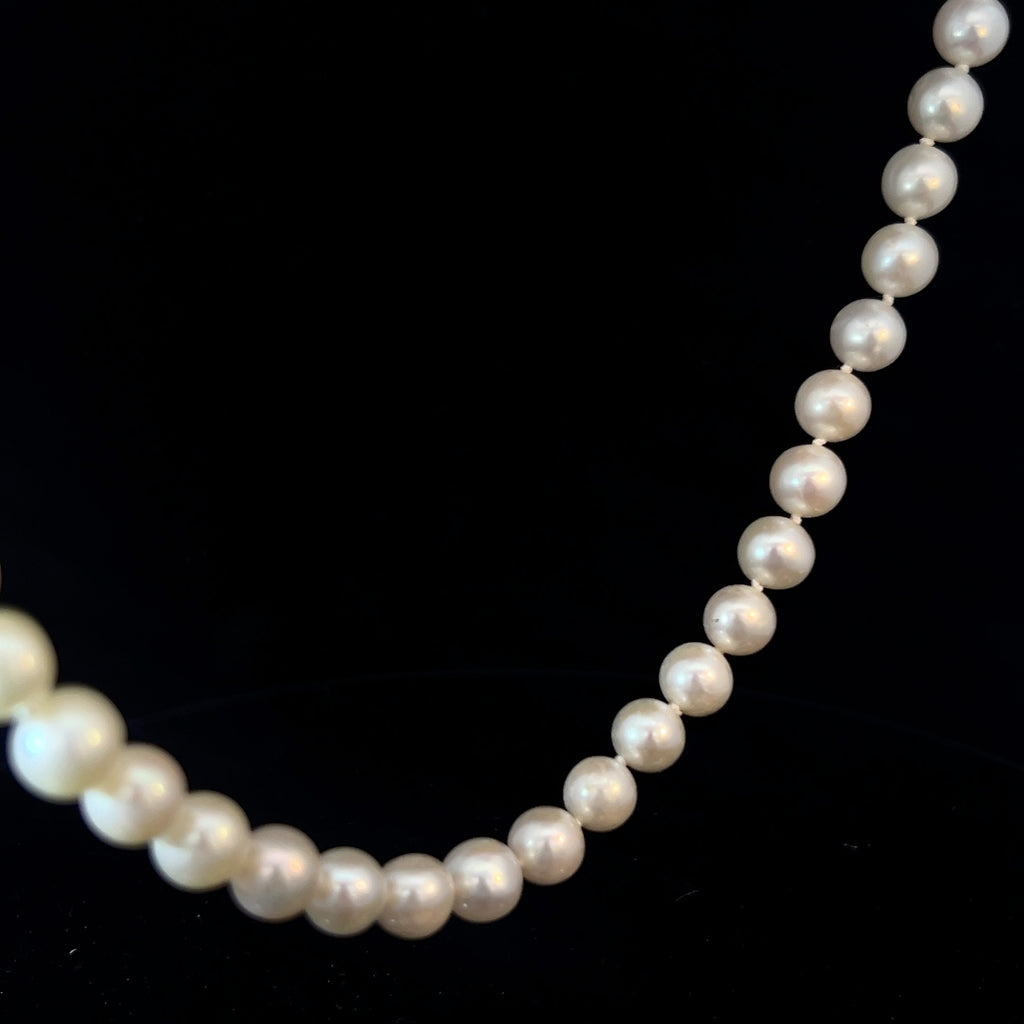 Natural Japanese Akoya Pearl 7.5mm Bracelet/ Necklace combo White Pink Luster Necklace 24"inch