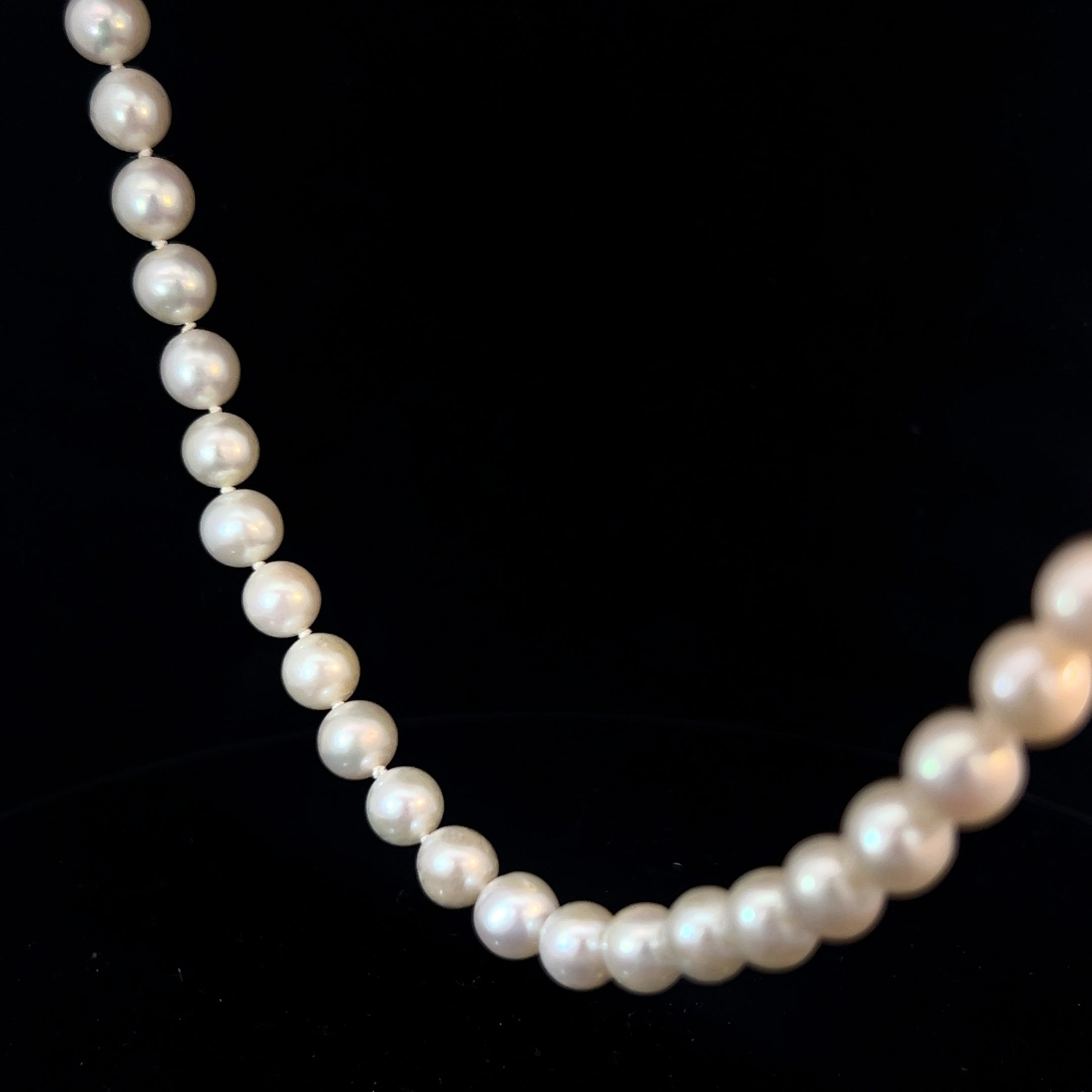 Natural Japanese Akoya Pearl 7.5mm Bracelet/ Necklace combo White Pink Luster Necklace 24"inch