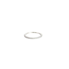18k white gold .20ct G SI1 diamond ring band size 7 1/4