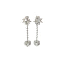 18K WHITE GOLD VINTAGE 2.25CT F VS2 EARRING