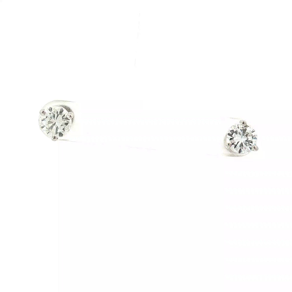 14k White Gold 1.70ct F VS2 Round Diamond Stud Earrings