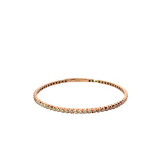 14k Rose Gold 1.01ct G VS2 Round Diamond Flex Bangle Bracelet