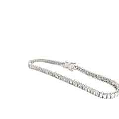 14K WHITE GOLD 5.12 CT GVS2 BAGUETTE DIAMOND TENNIS BRACELET