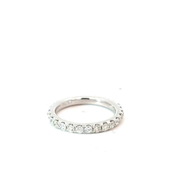 14k White Gold 1.15ct F VS2 Round Diamond Eternity Ring