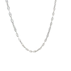 14k White Gold 3.8 Gram Link Necklace 16"inch