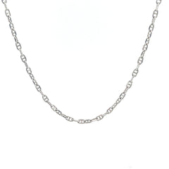 14k White Gold 3.8 Gram Link Necklace 16"inch