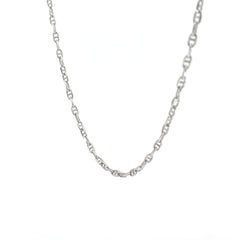 14k White Gold 3.8 Gram Link Necklace 16"inch