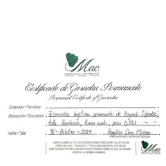 10k Rose Gold .37ct Oval Colombian Emerald /.25ct G VS2 Round Diamond Ring (Certificate By Mac from Colombia)