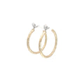 14K TWO TONE TWISTED HOOPS 3 GRAM 1/2 INCH