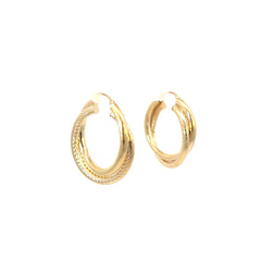 14k Yellow Gold 3.50 Gram Double Hoop Earrings