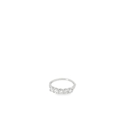 14k White Gold .83ct F VS2 5 Diamond Anniversary Band
