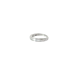 14k White Gold .43ct H VS2  Baguette Shaped Diamond Channel Set Wedding Ring Size 7 1/4